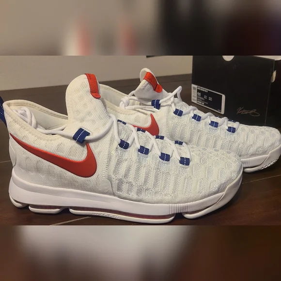 Mens Nike Zoom KD9 Size 11 White Red s-l400.jpg main image 2
